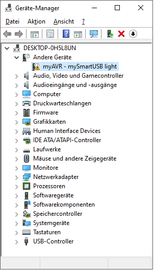 mySmartUSB light ohne Treiber