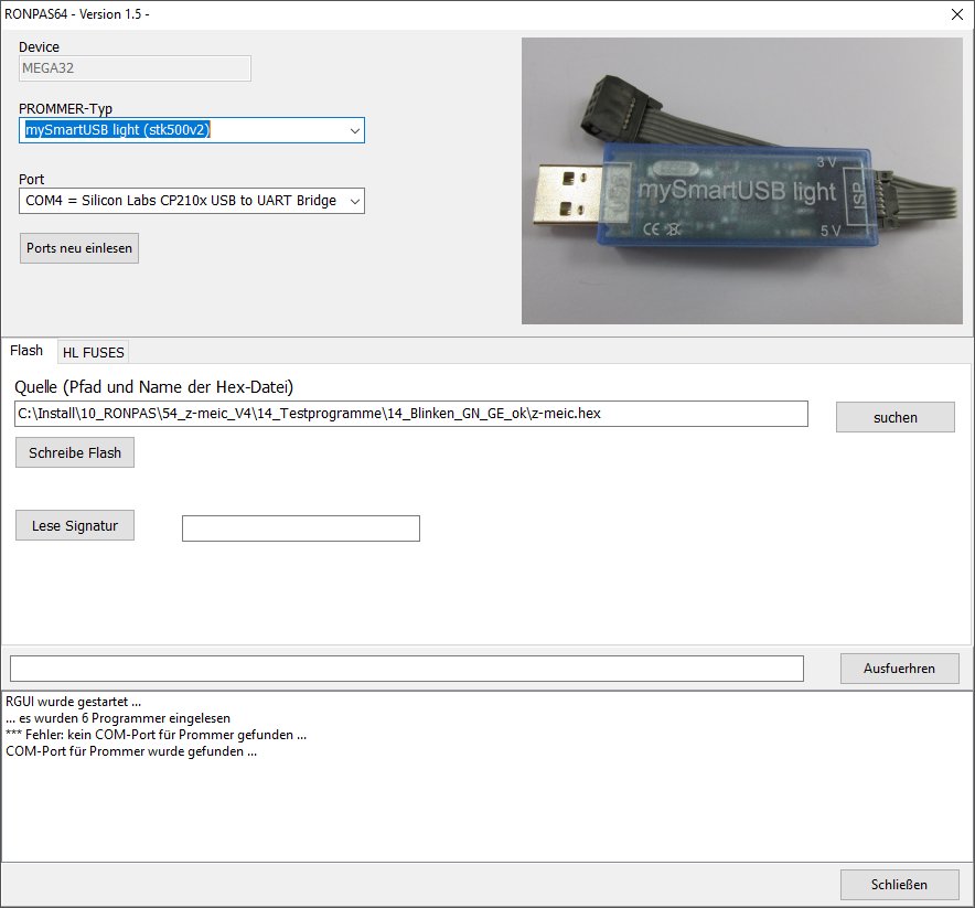 Auswahl des AVR ISP Programmers 2